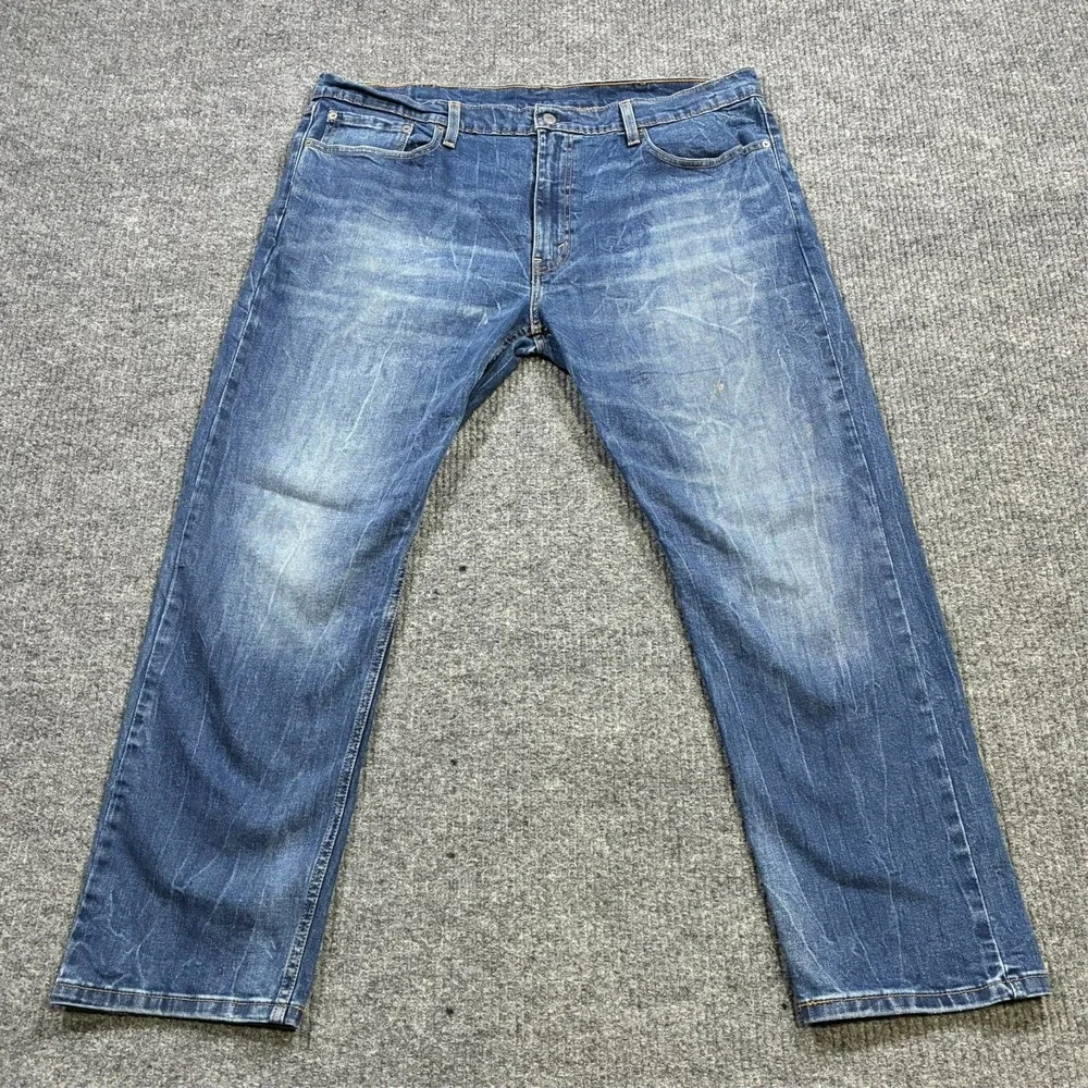 Levi's 502 Mens Tapered Jeans Size 40x30 Blue Denim Regular Fit High Rise